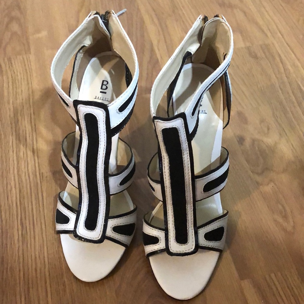 Black and White Sandals